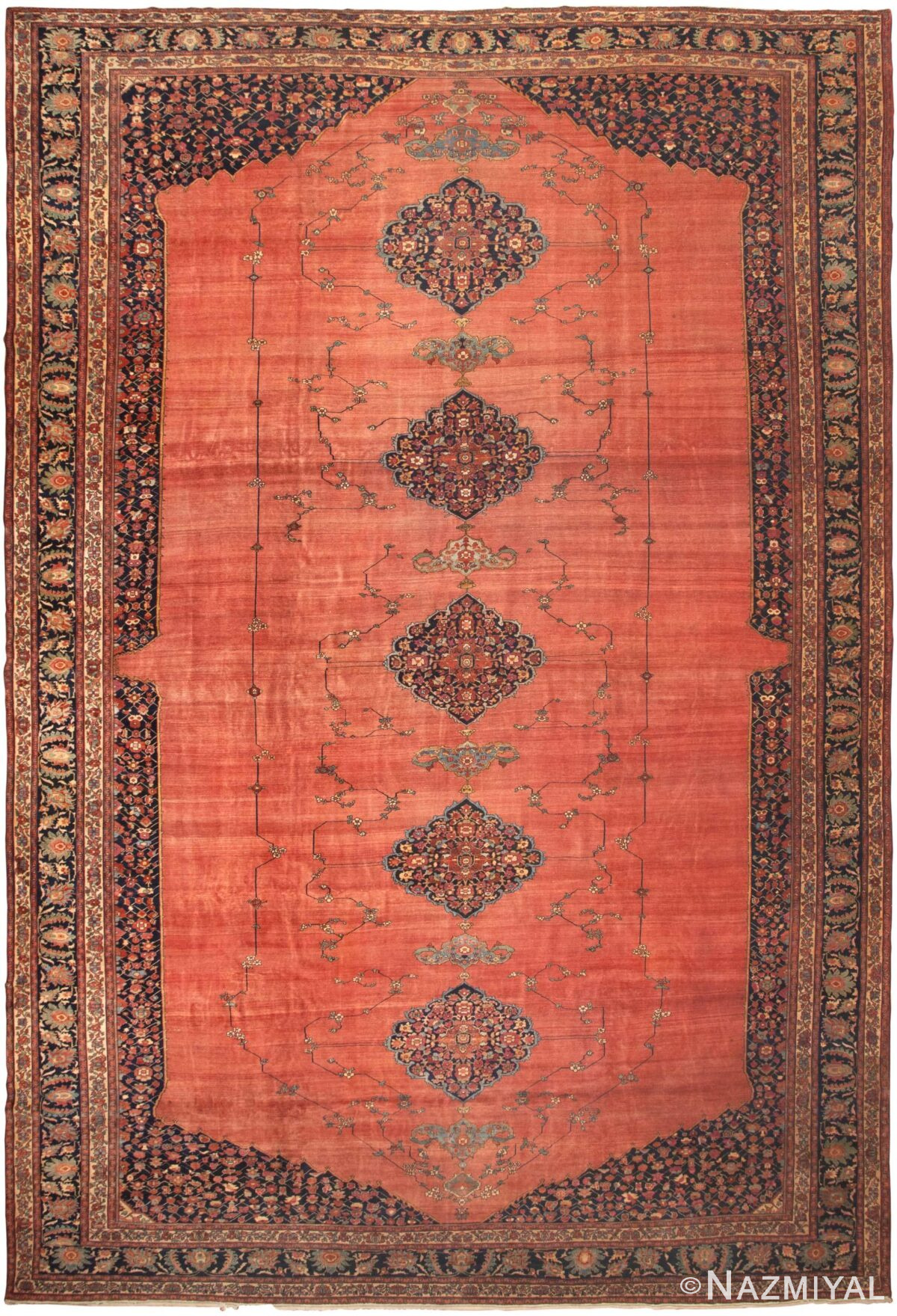 Antique Persian Farahan Sarouk Rug 46385 Detail/Large View