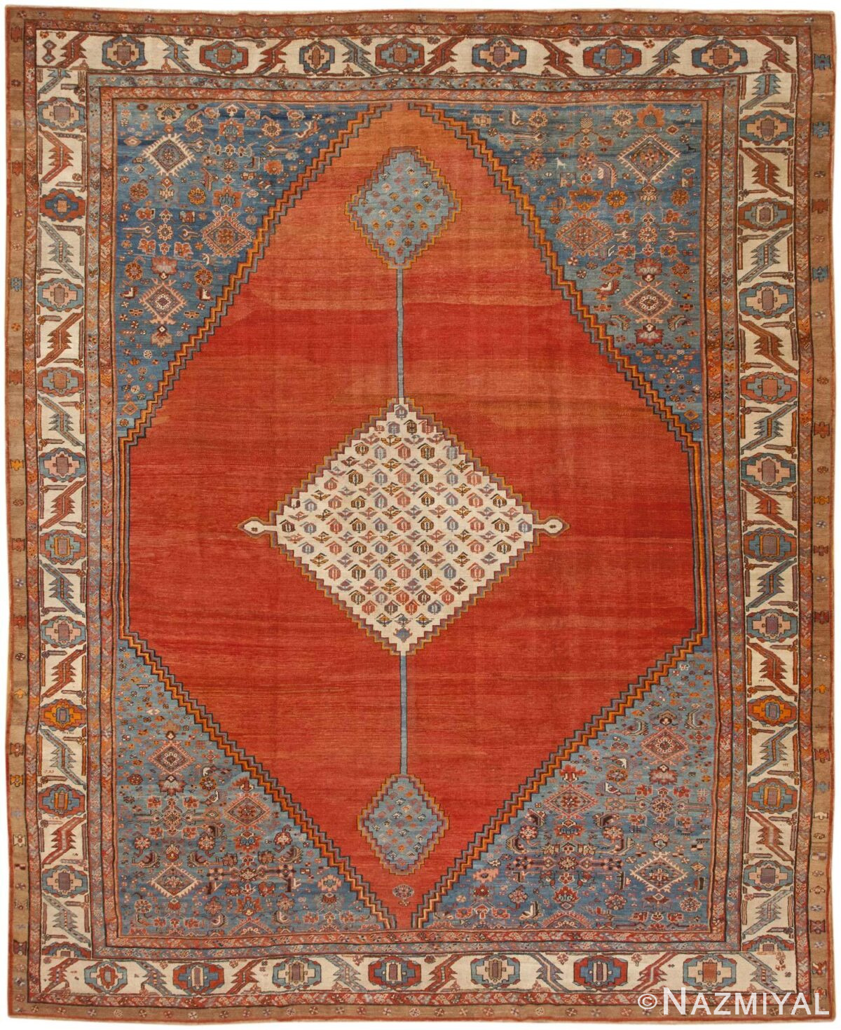 Antique Persian Serapi Rug 46389 Detail/Large View