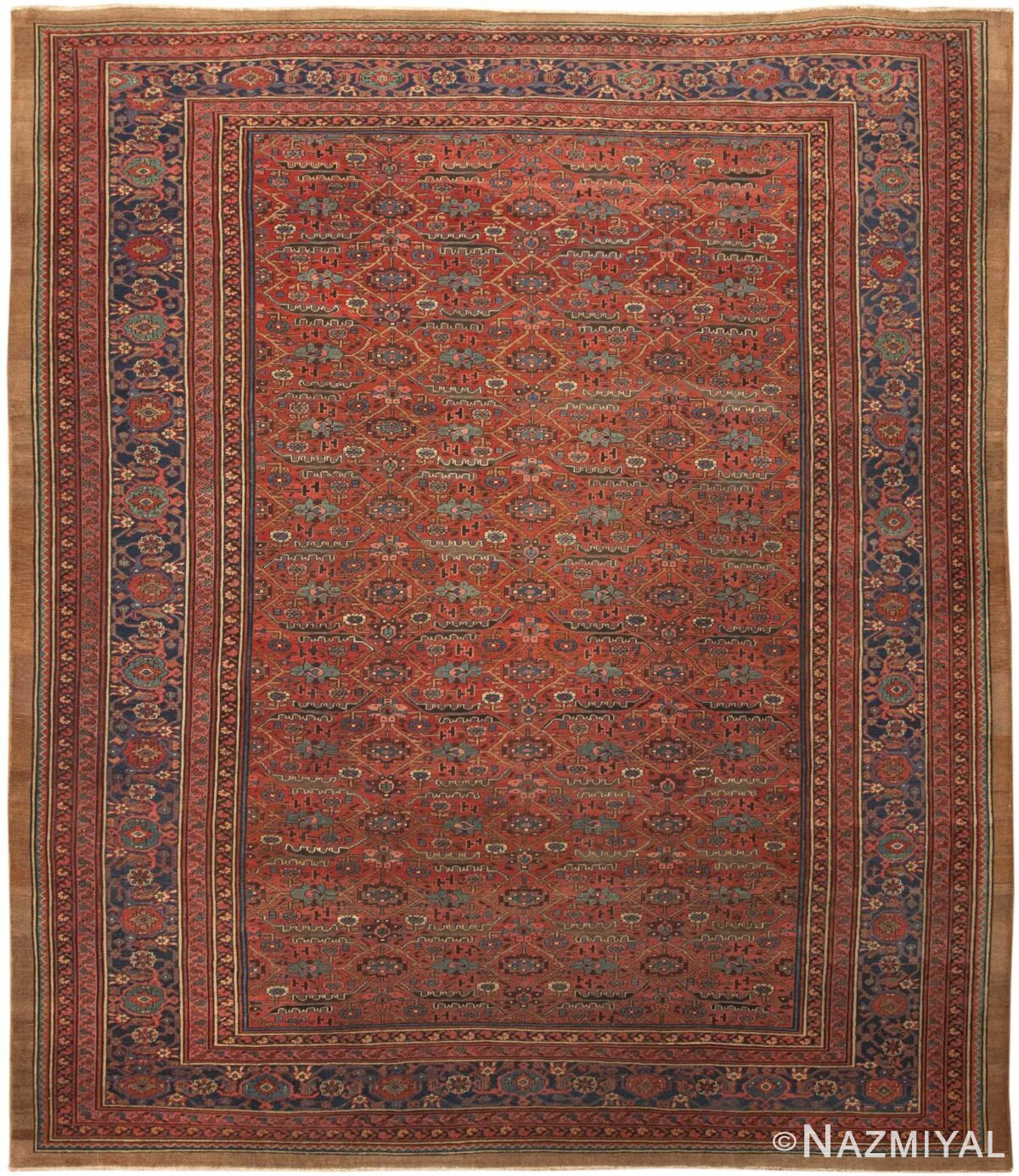 Antique Persian Bakshaish Rug 46390 by Nazmiyal Antique Rugs