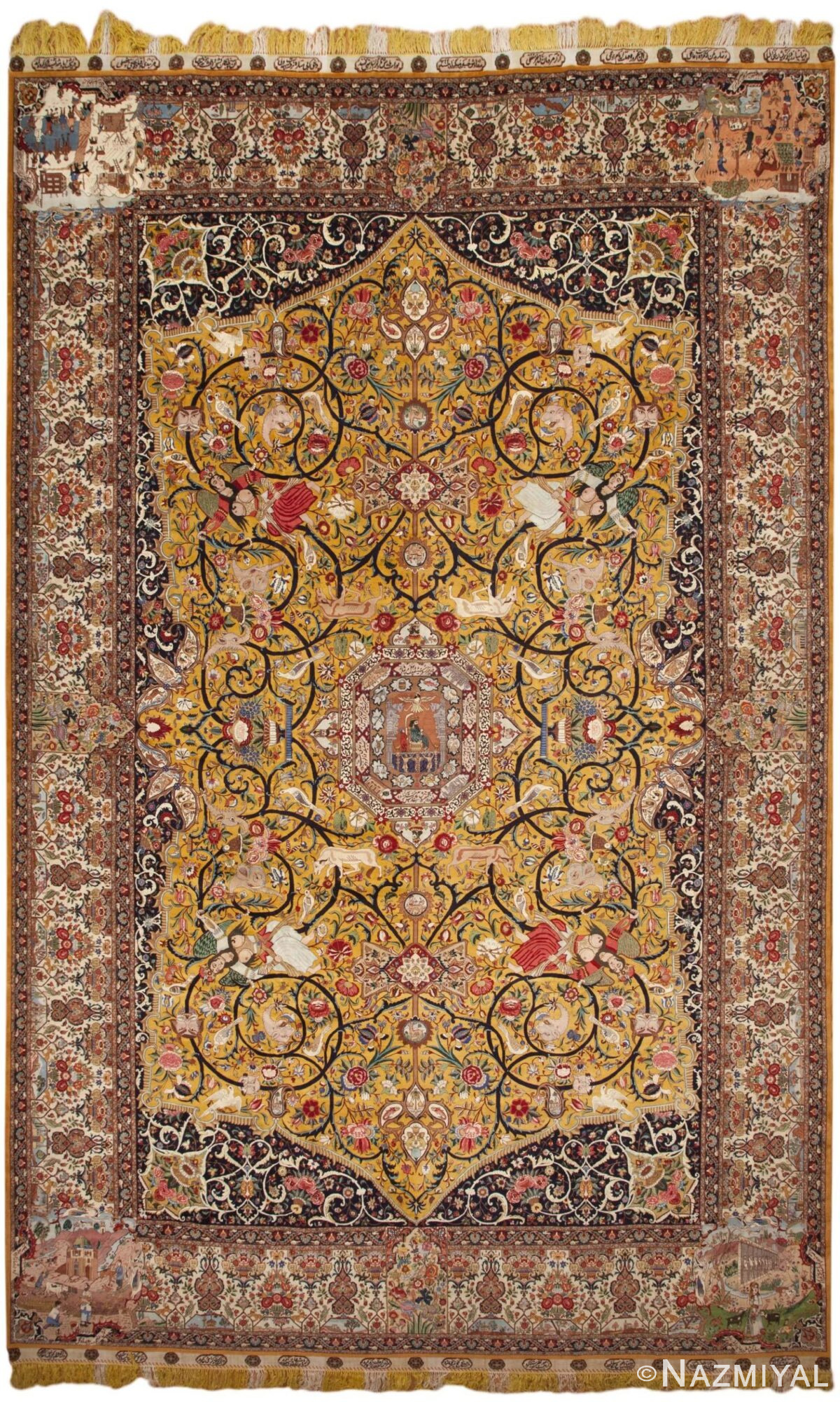 Antique Persian Tabriz Rug 46395 Detail/Large View