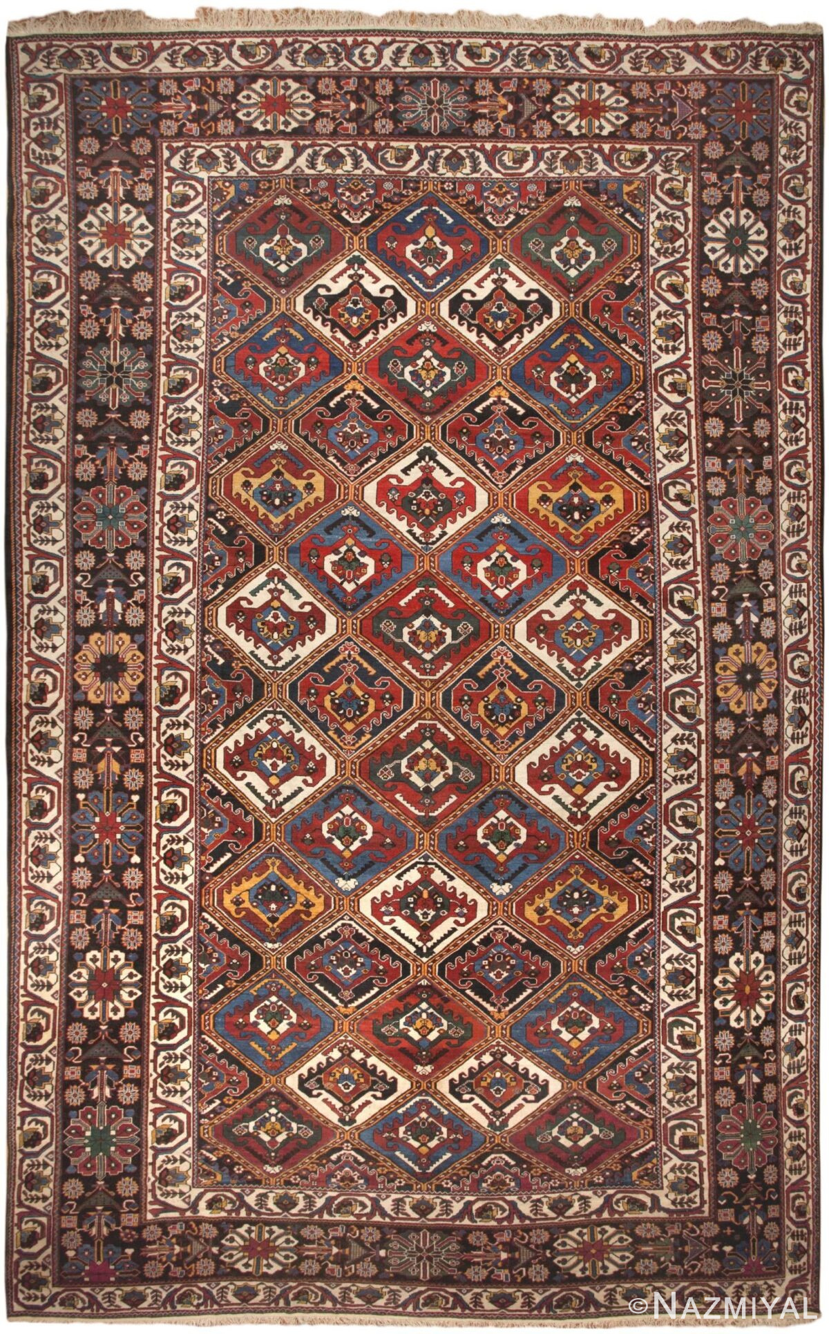 Antique Persian Bakhtiari Rug 46396 Nazmiyal Antique Rugs