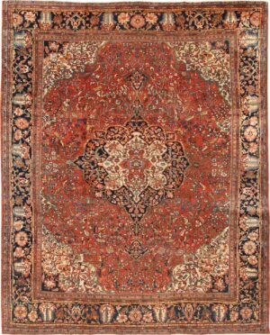 Antique Persian Sarouk Farahan Rug 44130 Large Image
