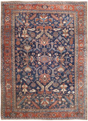 Antique Heriz Serapi Persian Rug 46423 Detail/Large View