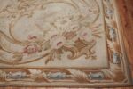 Large oversized ivory French Aubusson antique rug 46451 corner Nazmiyal