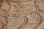 Large oversized ivory French Aubusson antique rug 46451 side design Namziyal