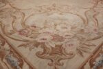 Large oversized ivory French Aubusson antique rug 46451 side vase Nazmiyal