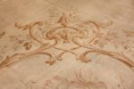 Large oversized ivory French Aubusson antique rug 46451 tiara Nazmiyal