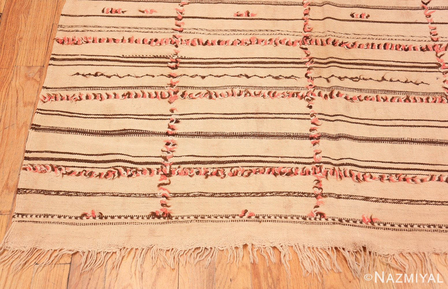 Corner long and Narrow Vintage Kilim Moroccan rug 46513 by Nazmiyal