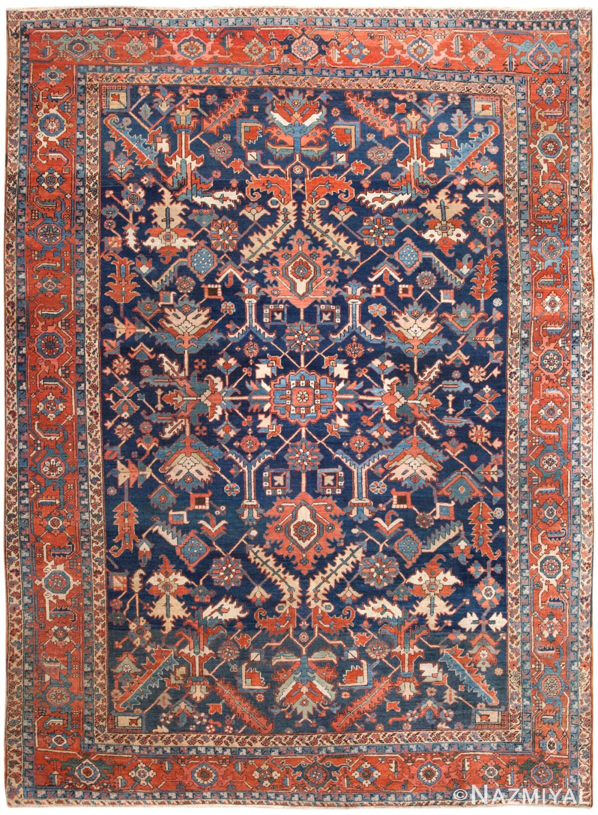 Antique Heriz Serapi Persian Rug 46423 Detail/Large View