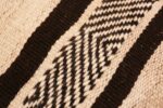 Weave detail Mid Century Modern Vintage Moroccan Kilim rug 46469 by Nazmiyal