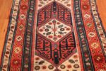 antique caucasian kazak runner rug 46425 medallion Nazmiyal