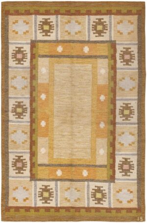 Vintage Swedish Kilim 46535
