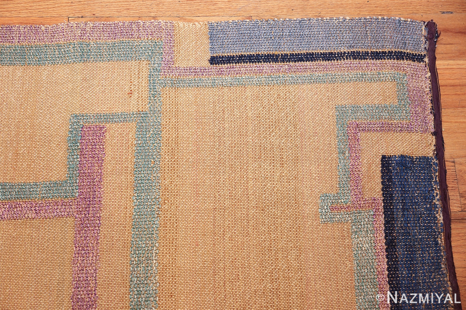 vintage scandinavian swedish rug 46529 corner Nazmiyal