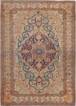 Small Fine Antique Persian Mohtasham Kashan Rug #46541 by Nazmiyal Antique Rugs