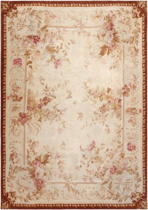 Antique Aubusson Carpet 46486 Detail/Large View