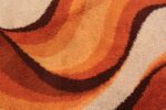 Detail Vintage Swedish deco round rug 46612 designed by Verner Panton from Nazmiyal antique rugs collection