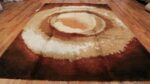 Vintage Swedish Deco Rug 46608 Caramel Foam Nazmiyal