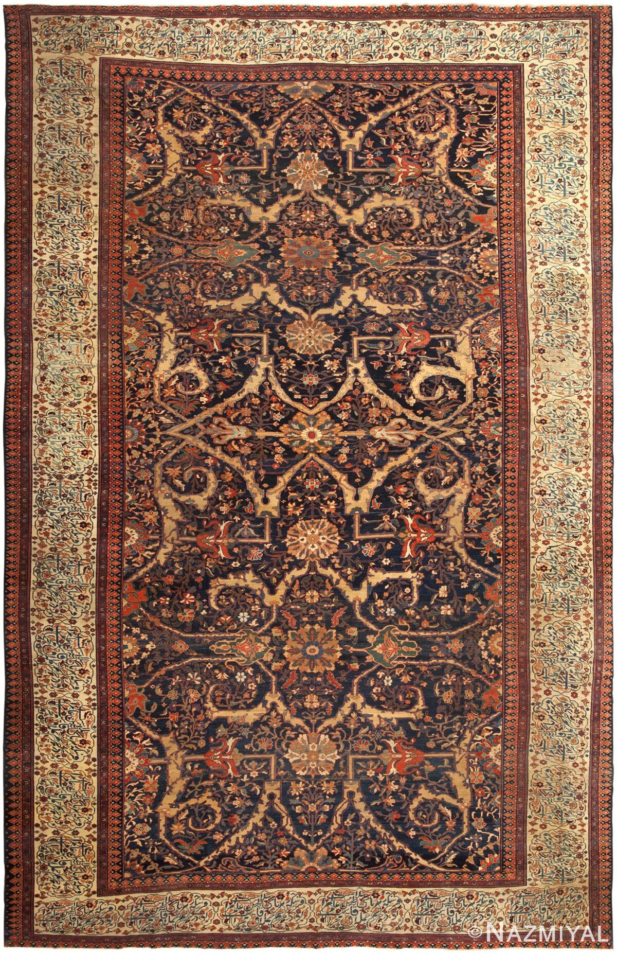 Antique Persian Farahan Sarouk Rug 46565 Detail/Large View