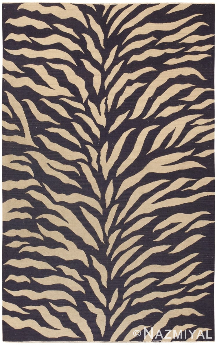 Vintage French Kilim 46620 Nazmiyal Antique Rugs