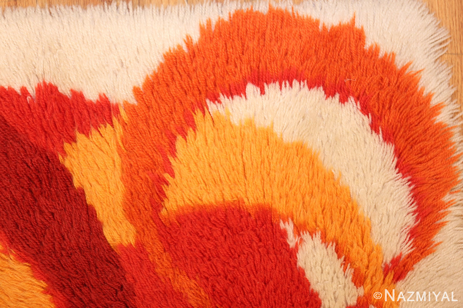 vintage swedish deco rug 46609 corner Nazmiyal