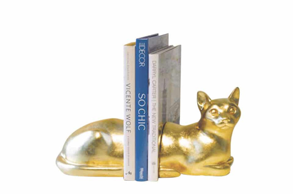 Gold Cat Bookends Gold Cat Bookends