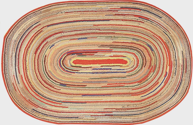 Oval Antique American Braided Rug Oval Antique American Braided Rug by nazmiyal