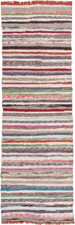 Small Long And Narrow Vintage Swedish Rag Rug #46658 by Nazmiyal Antique Rugs