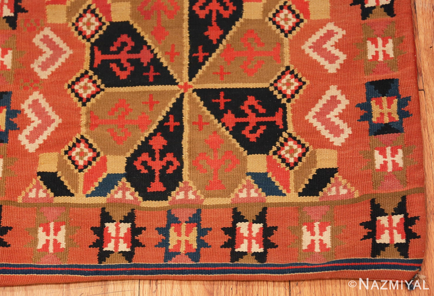 Corner small Vintage Swedish Kilim Scatter 46676 by Nazmiyal