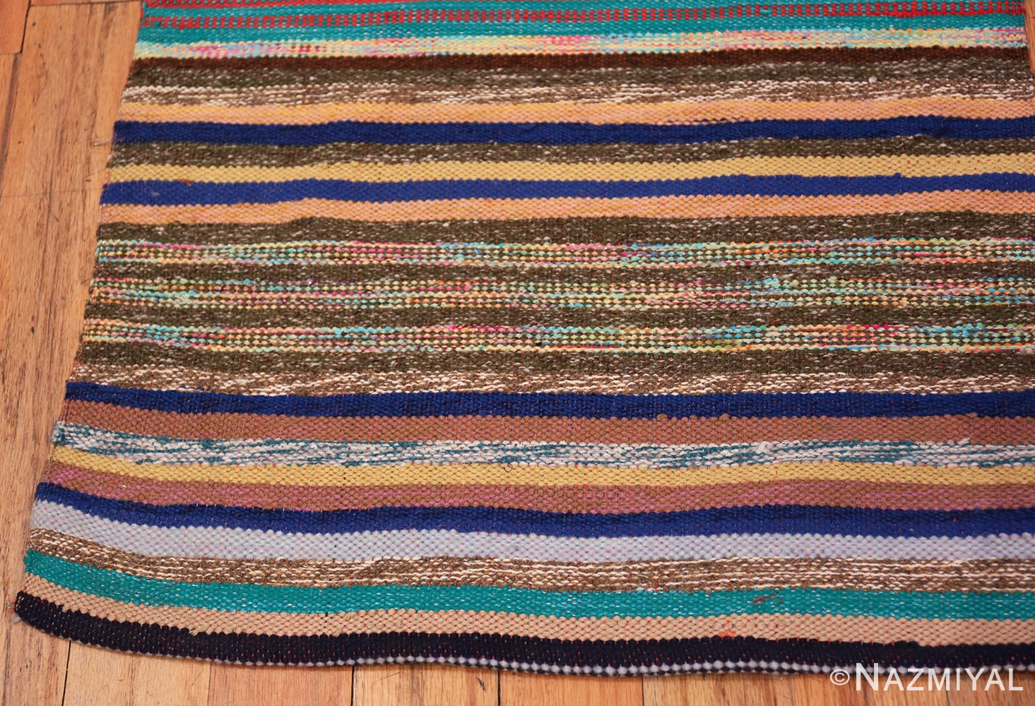 Vintage Scandinavian Swedish Rag Rug 46665