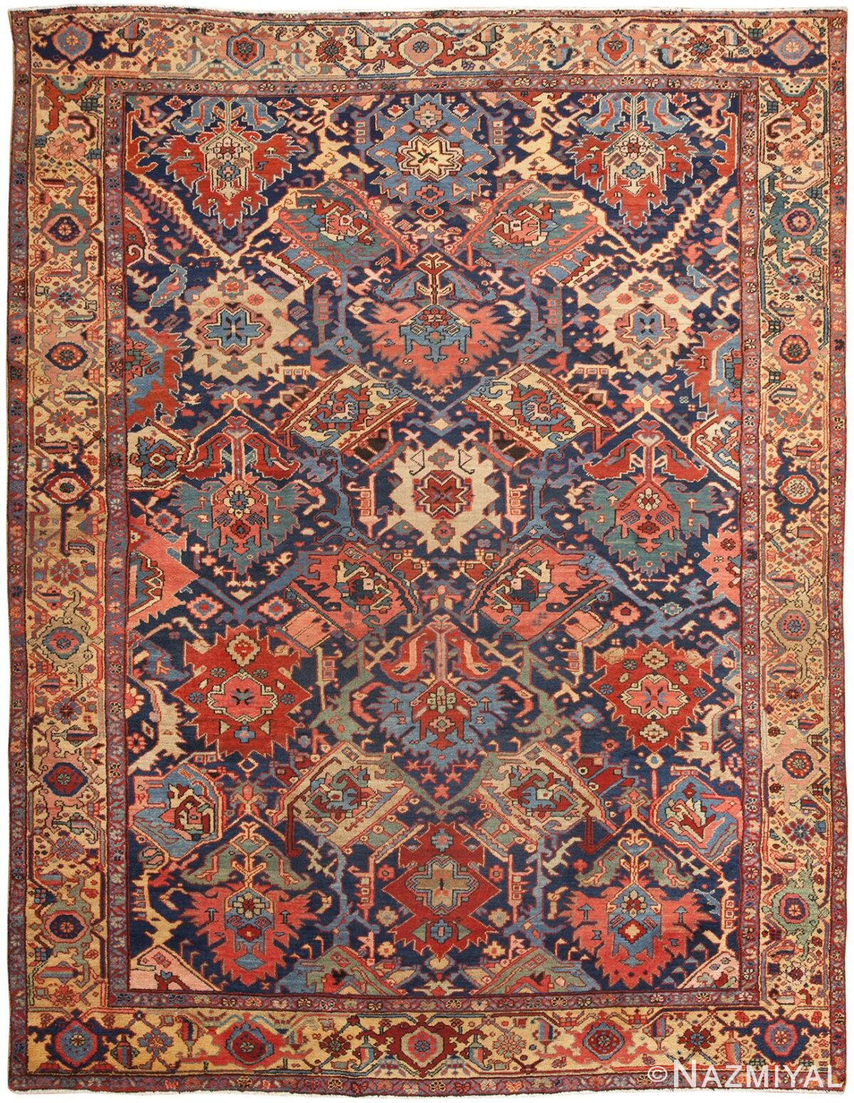 Antique Persian Heriz Rug 48847 Detail/Large View