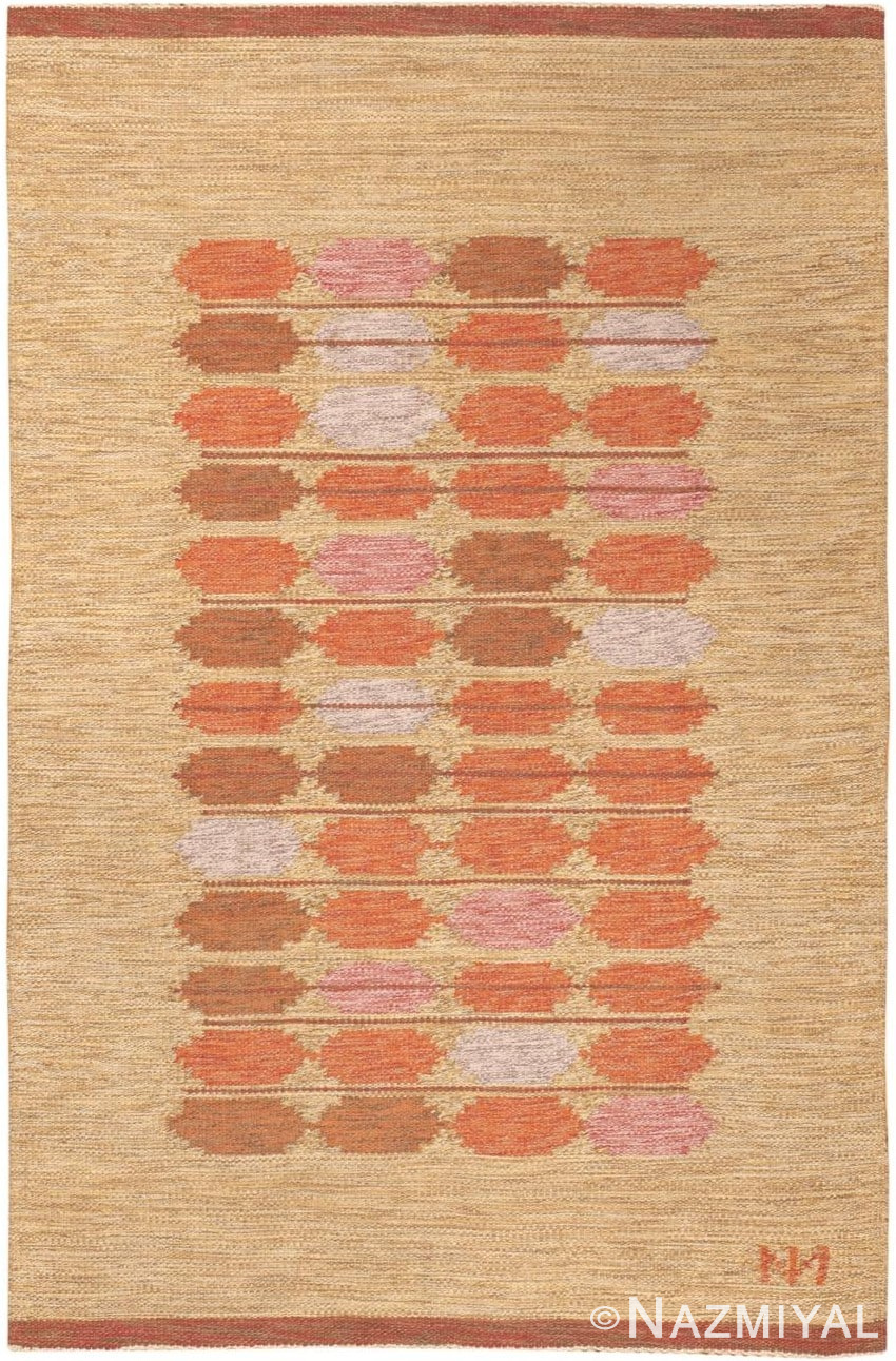 Vintage Swedish Kilim 46673 Nazmiyal Antique Rugs