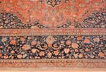 Border Antique Persian Mohtashem Kashan rug 46248 by Nazmiyal