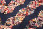 Close-up vintage Swedish quilt textile 46863 by Nazmiyal