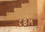 vintage swedish kilim 46864 initials Nazmiyal