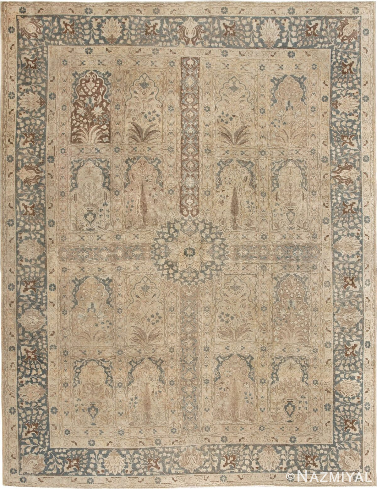 Antique Persian Tabriz Carpet 46747 Nazmiyal