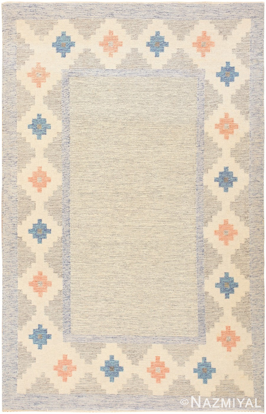 Swedish Kilim 46855 Nazmiyal