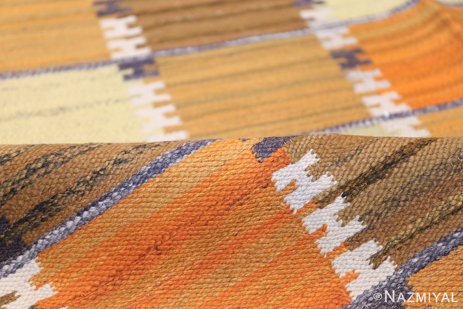 Vintage Scandinavian Rug by Wanda Krakow 46858 Colorful Pile Nazmiyal