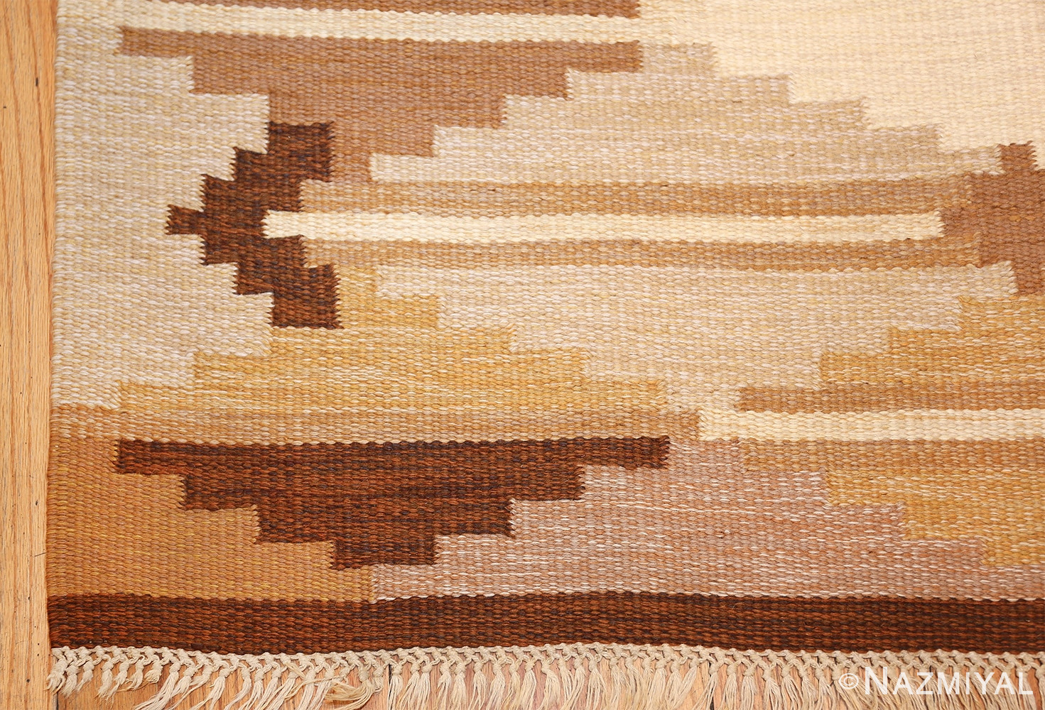 vintage swedish kilim 46864 corner Nazmiyal