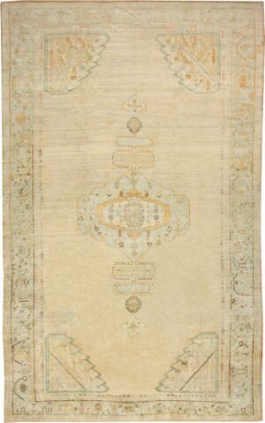 Antique Turkish Oushak Rug 42360 Nazmiyal