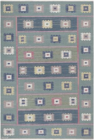 Vintage Swedish Carpet 46894 Nazmiyal