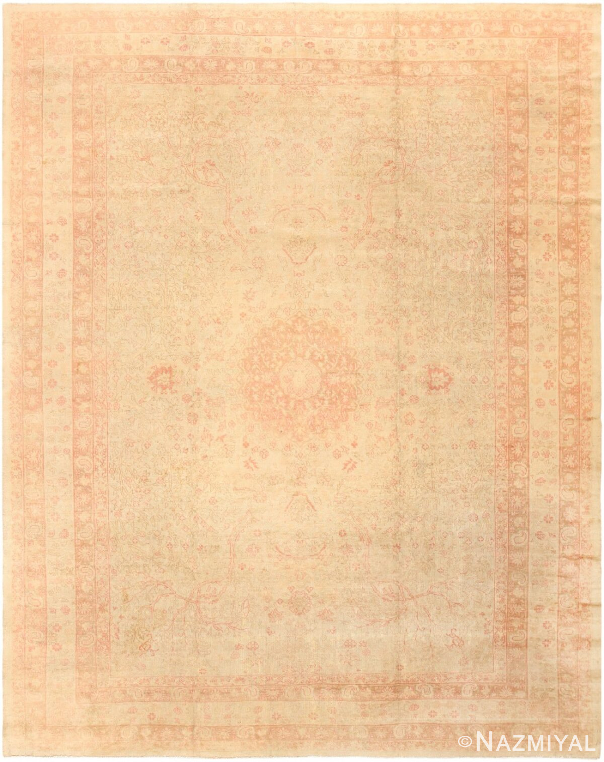 Antique Oushak Carpet 43944 Nazmiyal