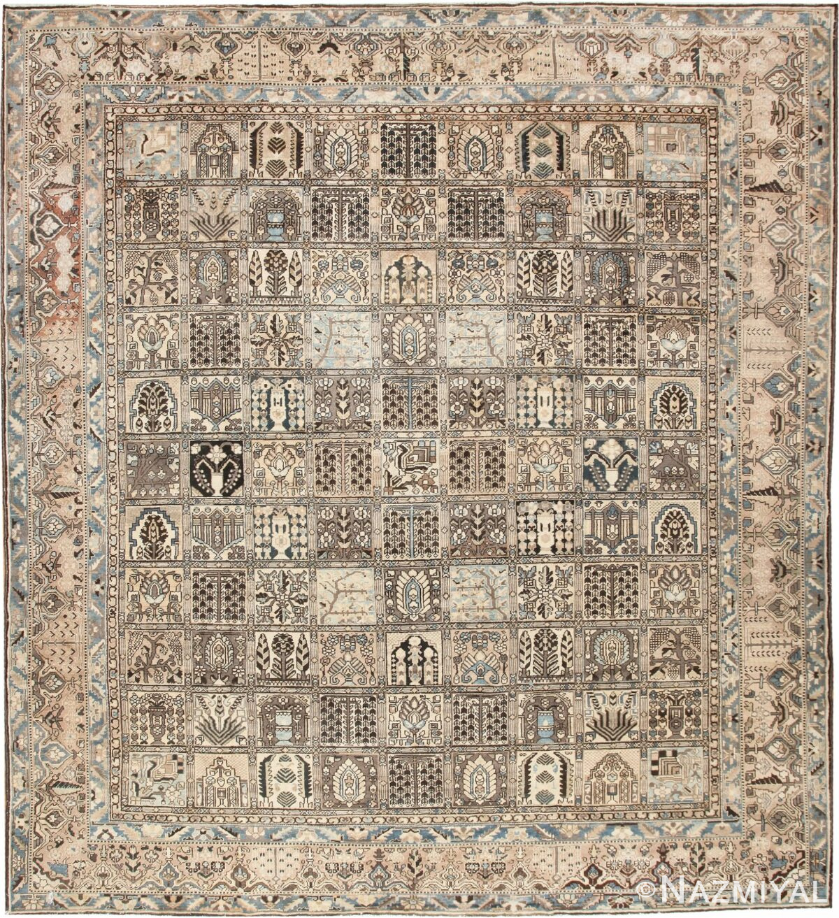 Antique Persian Bakhtiari Carpet #43651 by Nazmiyal Antique Rugs