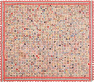Antique American Yo-Yo Quilt 2312 Nazmiyal