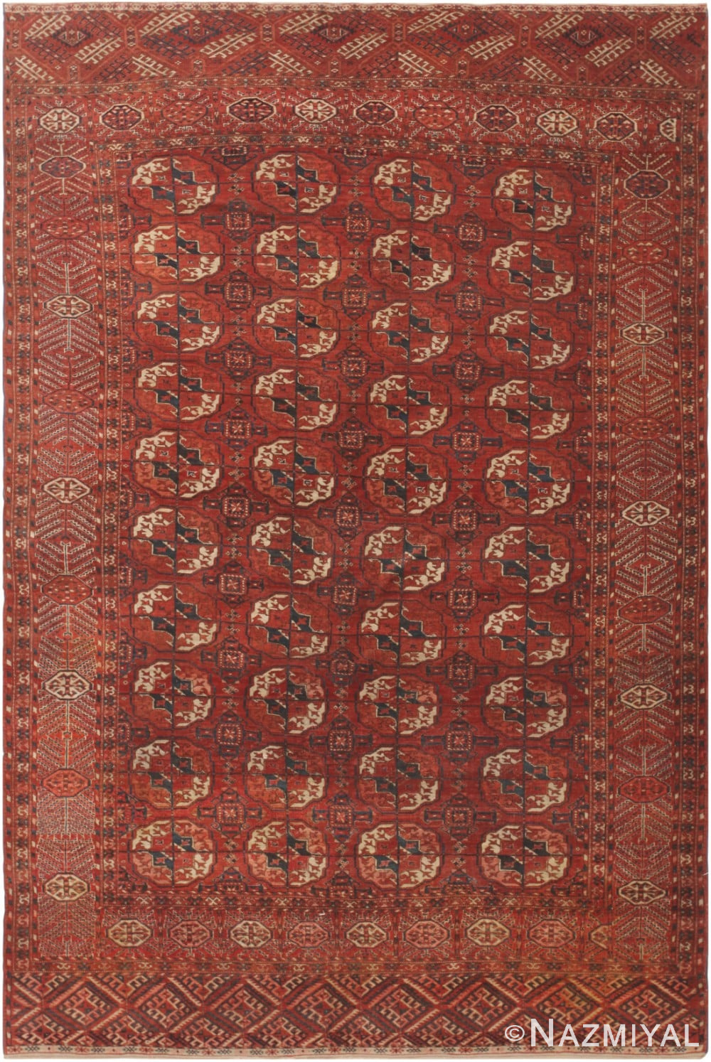 Antique Caucasian Bokara Rug 46959 Nazmiyal
