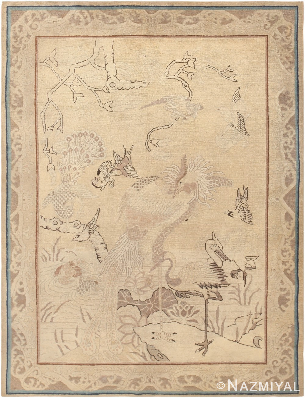 Antique Chinese Carpet 46968 Nazmiyal Antique Rugs