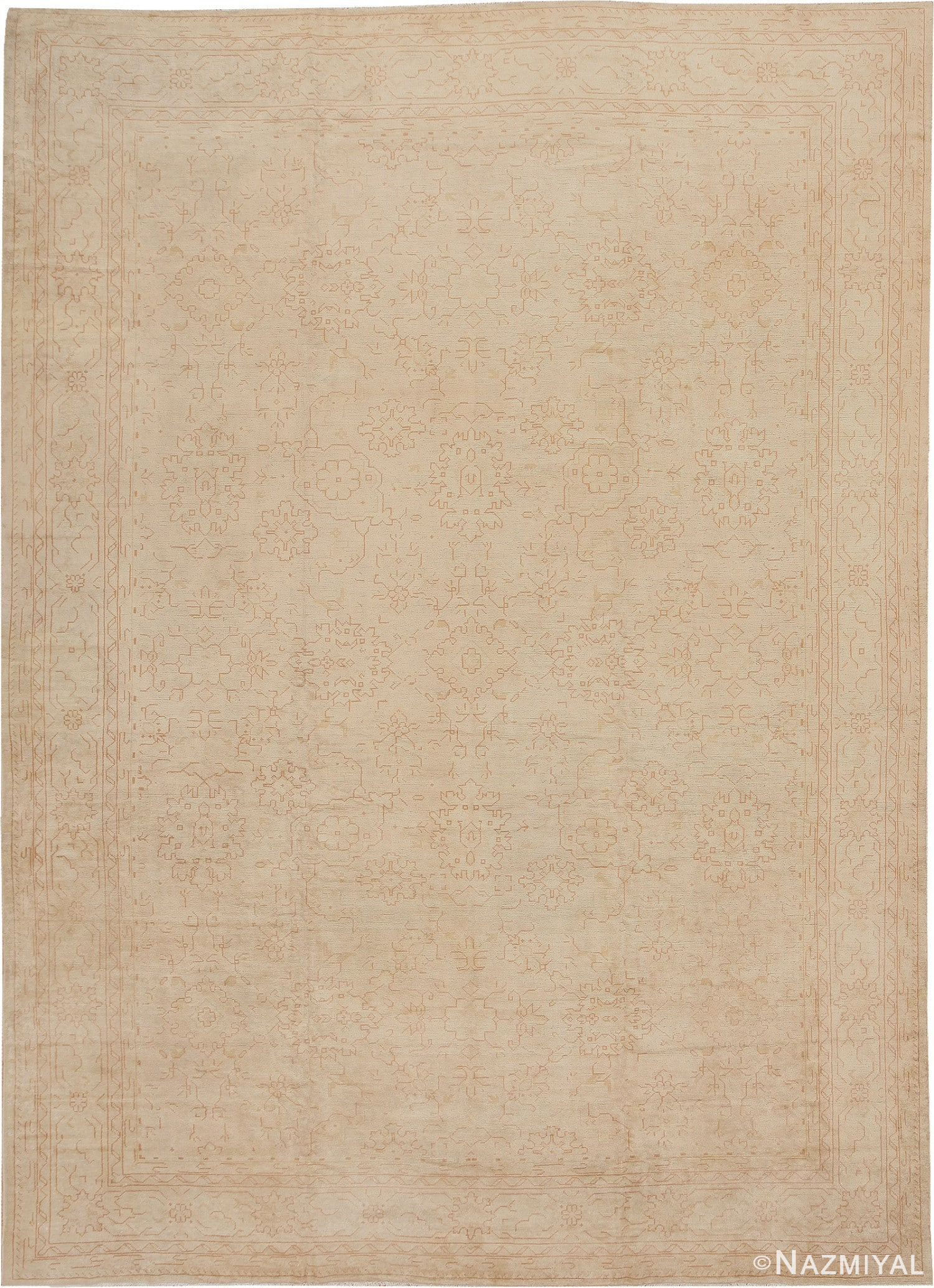 Antique Turkish Oushak Carpet 46814 Nazmiyal
