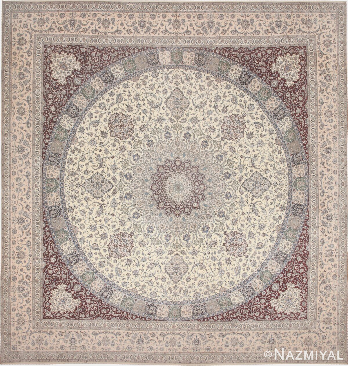 Vintage Nain Persian Rug 43603 Nazmiyal