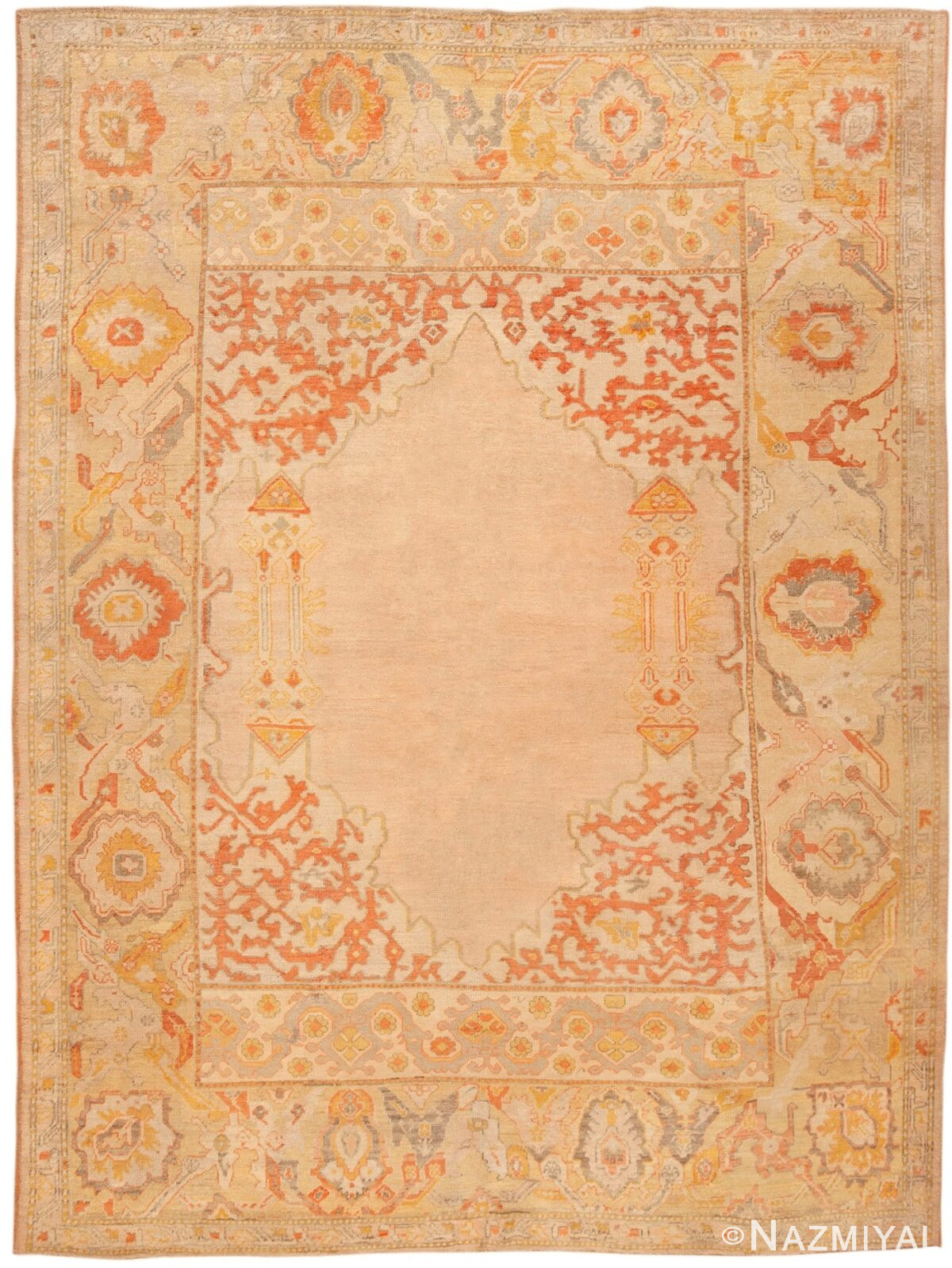 Antique Oushak Rug 44890 Detail/Large View