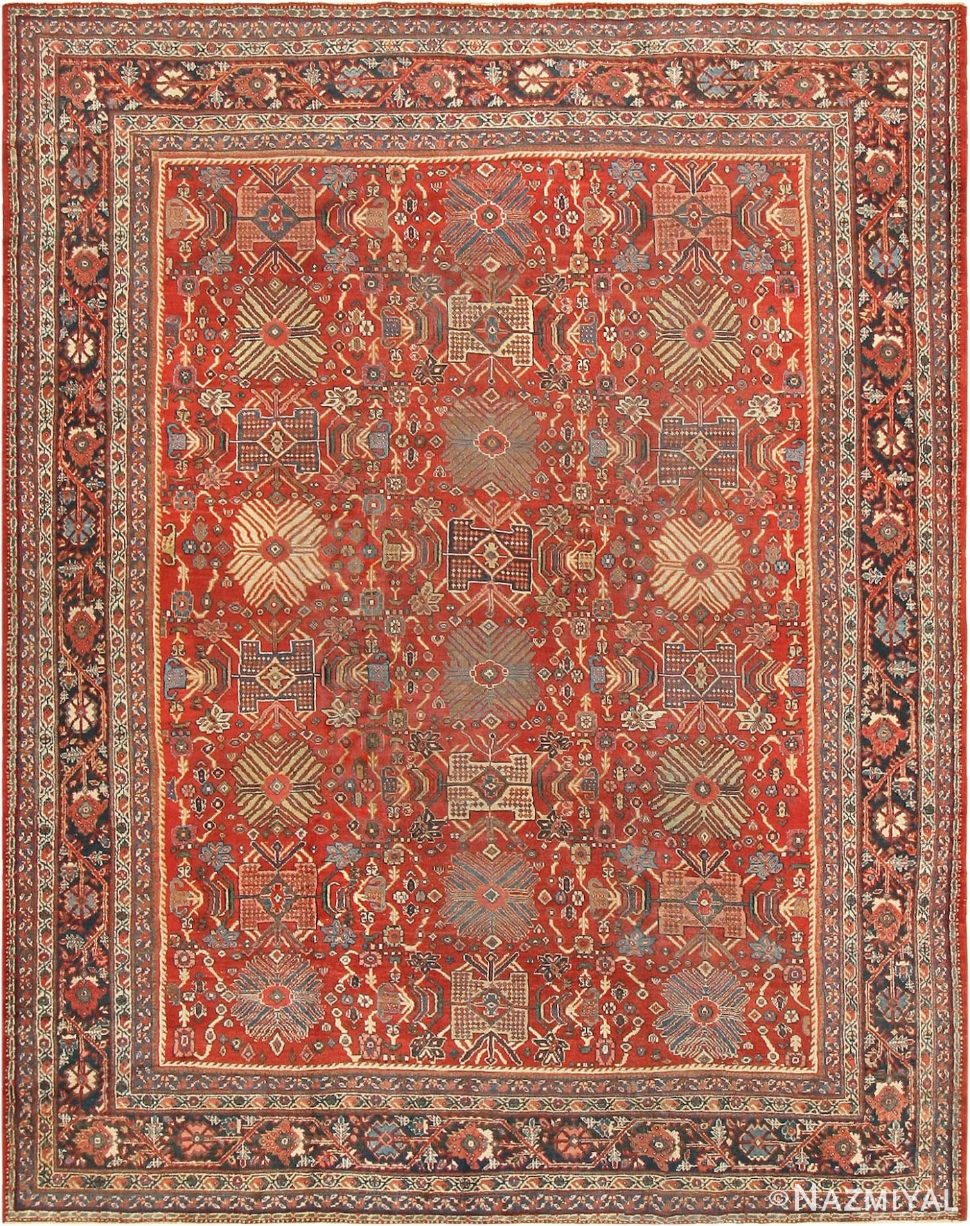 Antique Sultanabad Persian Rug 43235 Detail/Large View