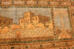 antique silk bezalel rug from jerusalem israel 46984 castle Nazmiyal